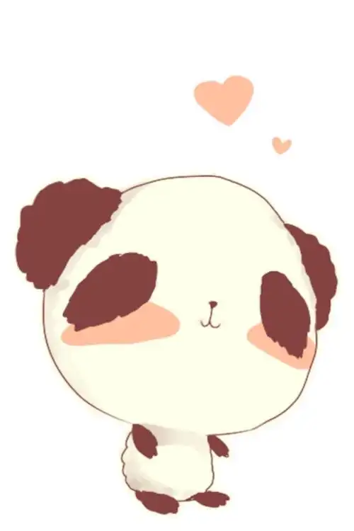 萌化的小熊猫萌物手绘