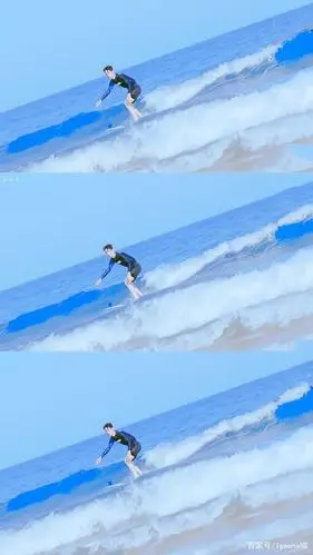 王一博:来自大海的浪漫,恣意飞翔的啵,海面画爱心,好有仪式感