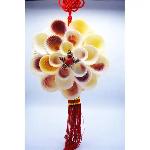 厂家销售贝壳工艺品椰子贝中国结挂件家居装饰摆件景区旅游纪念品