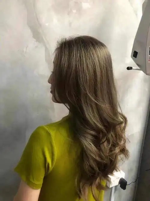 的小姐姐因为不想漂发,所以选择的是一个五到六度的冷棕色#新加坡染发