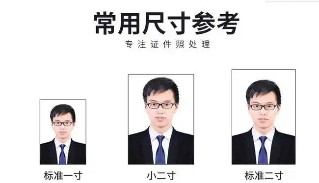 1 寸 照:2.5*3.5cm ;像素大小为413*295.身份证大头照: 3.3*2.