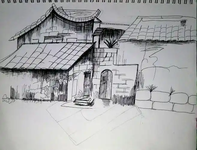 6手绘老房子(附步骤) - 简书