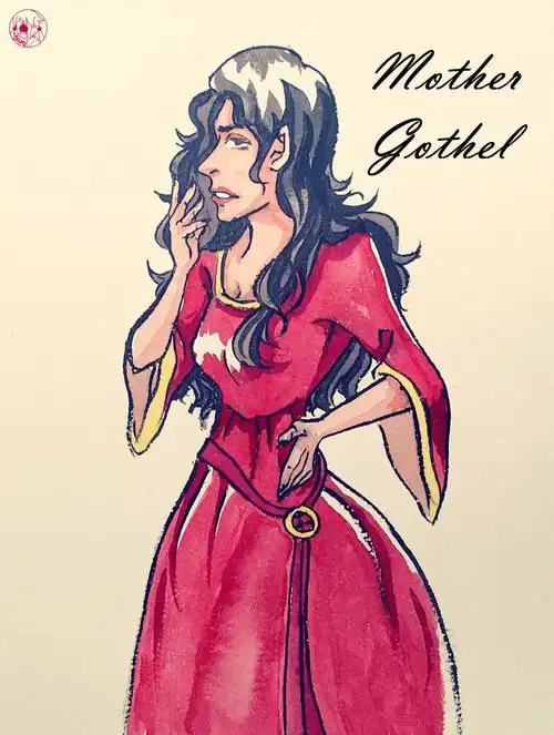 画了个长发公主里面的乐佩后妈,这是我最喜欢的迪士尼反派其一!