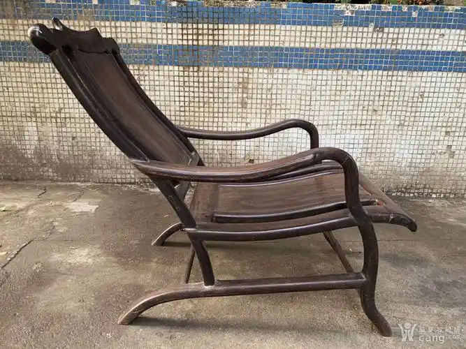 清代老红木酸枝 躺椅凉椅一张