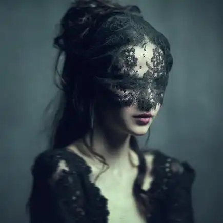 黑色蕾丝蒙面美人