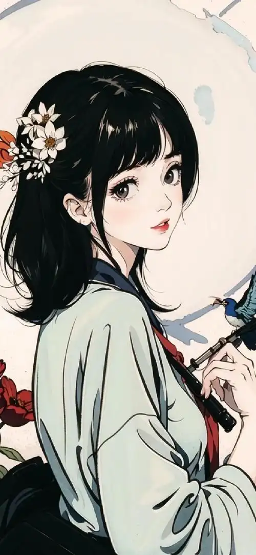 "古典女生"手机高清壁纸·原图上传,记得查看原图再保存.