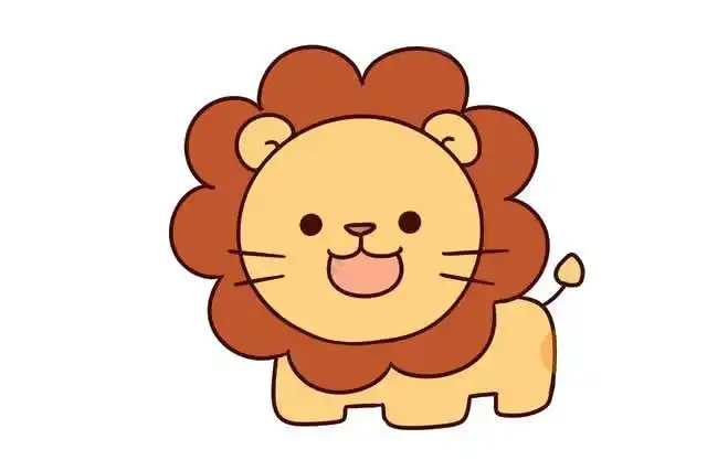 卡通简笔画小动物彩色漂亮