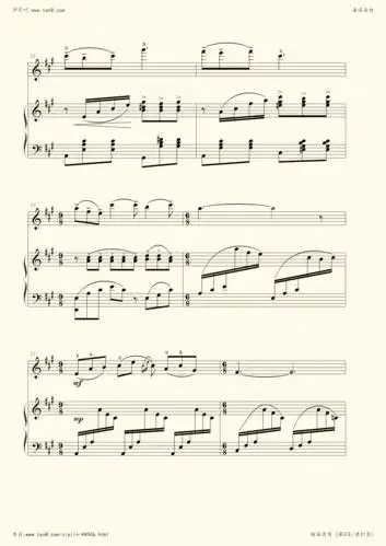 小提琴谱:海滨音诗(小提琴,钢琴二重奏)民乐