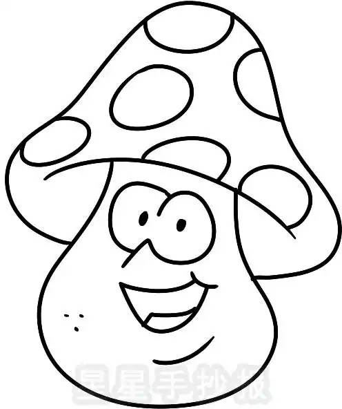蘑菇简笔画怎么画二
