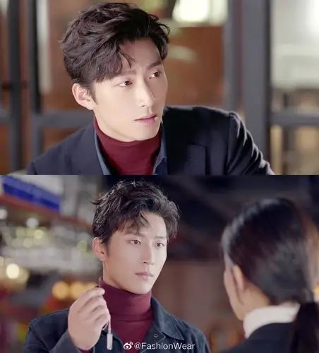 窦骁 在新剧中高领毛衣 西装的搭配将霸总风发挥到了极致