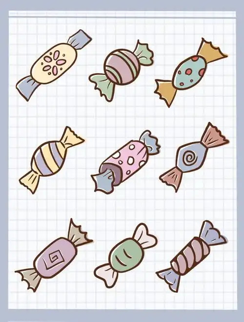 不给糖就捣蛋万圣节可爱糖果简笔画