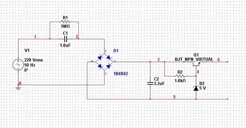 电路如图,为一个4.2v的电池充电.