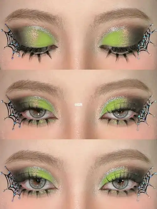 万圣节妆容暗黑绿色森林女巫附教程