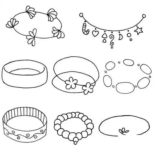手镯怎么画简笔画图解