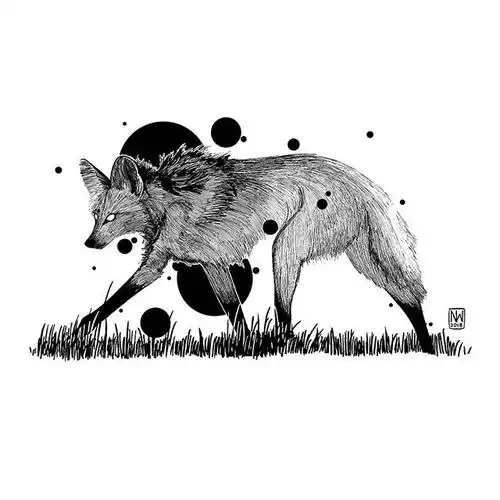 有意思的黑白小圆点动物插画