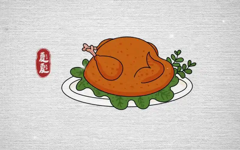 简笔画鸡肉