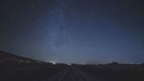 蓝色星空唯美图片桌面高清壁纸