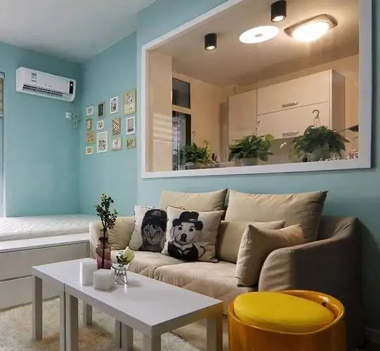 40平米简约风格一居室简约小户型客厅效果图