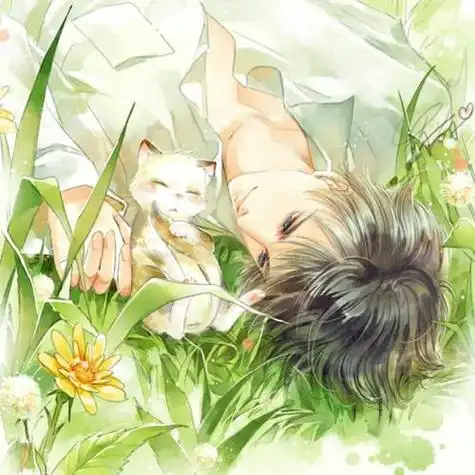 治愈系草地动漫男生头像图片
