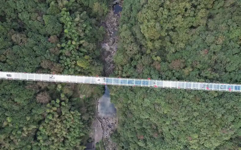 航拍 丹山赤水玻璃栈道 惊险刺激 无限风光在险峰