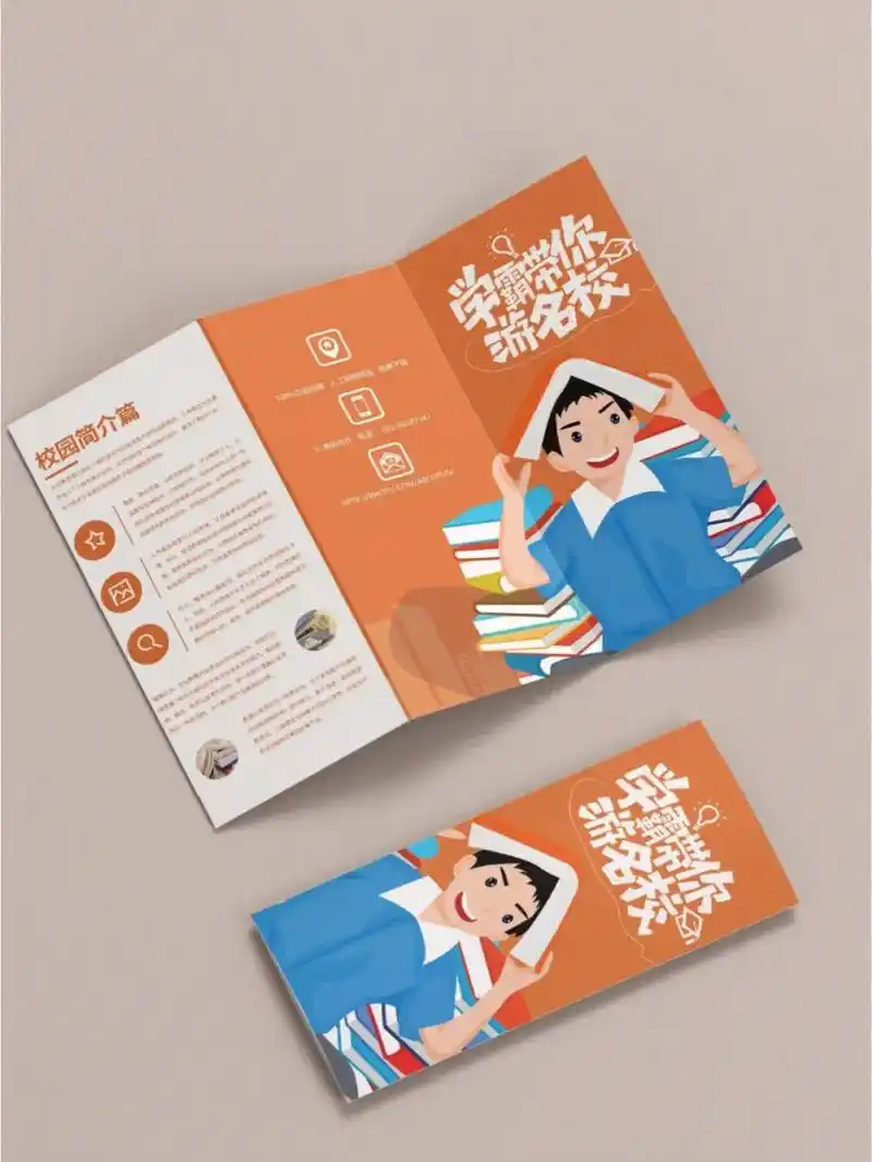 早教海报宣传单三折页招生设计