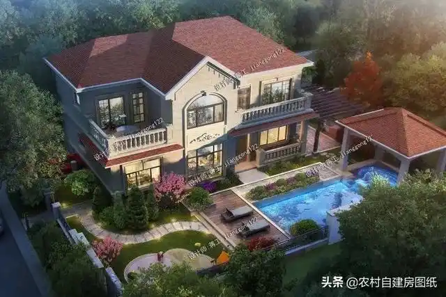6款带庭院的农村别墅都是经济实用的二层喜欢第5款的有多少