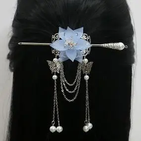 饰倾天下古装头饰头冠汉服花朵束发cos发冠古典女款发冠发束包邮