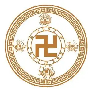 原创手机万字符属金贴纸手机贴装饰四灵兽创意个性镂空贴