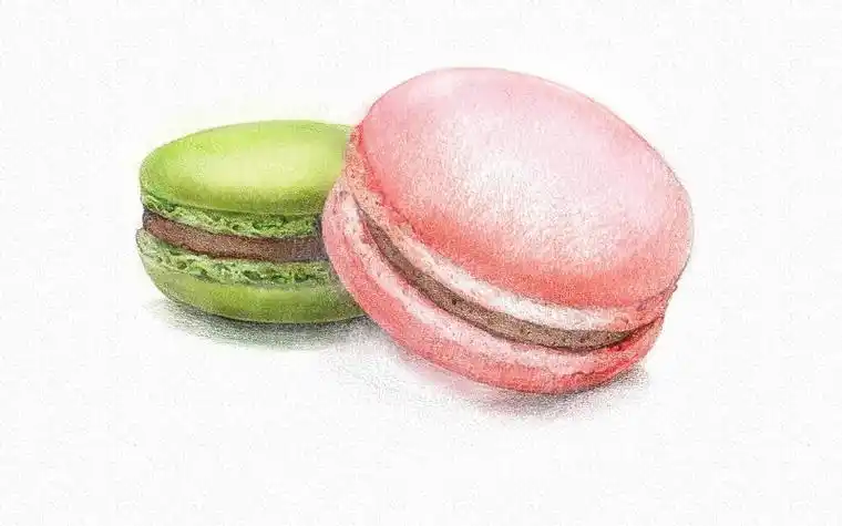美食彩铅画步骤图片