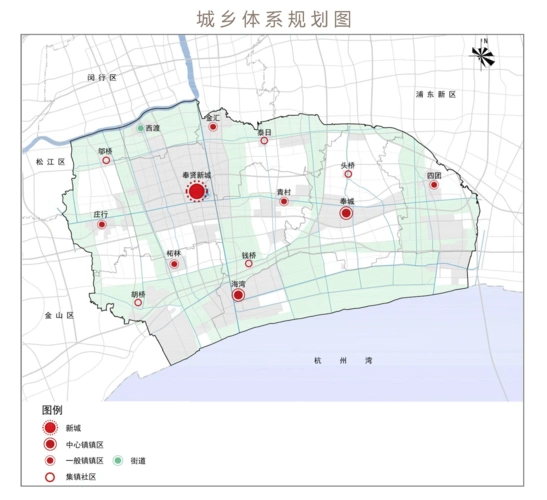 奉贤2035总规公示:形成新城,海湾,奉城三大城镇圈,与中心城区联系缩至