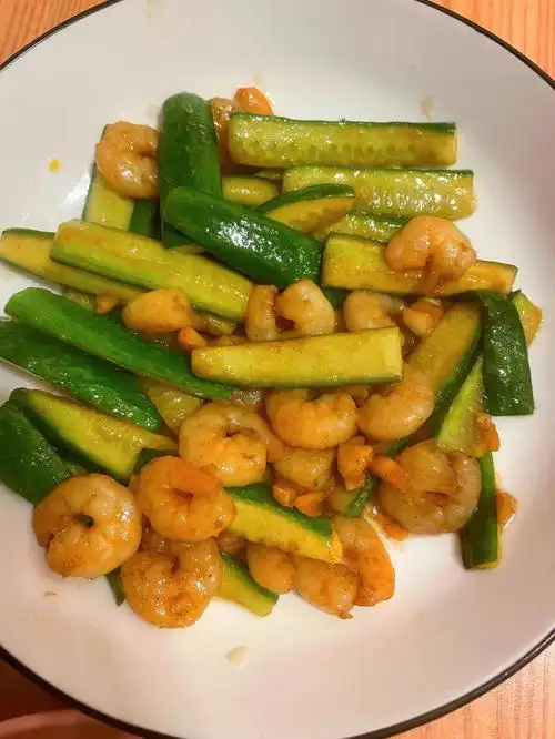 清炒黄瓜虾仁健康减脂超美味