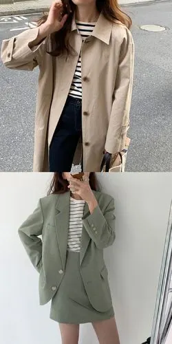 清新脱俗的韩式穿搭草绿色的西装外套真的太好看了