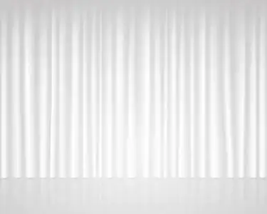 白色空舞台与窗帘婚礼模板.矢量背景照片