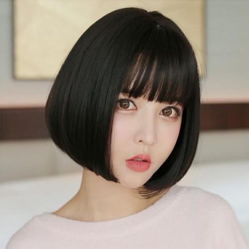 内扣假发女短发女bobo头 黑色发型假发套 假头发假短发逼真波波头