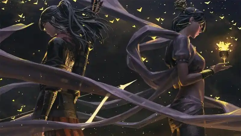 耳机 校服 女孩 屋檐 奶茶咖啡 4k高清动漫壁纸 @ 2560x1440 - 4k高清