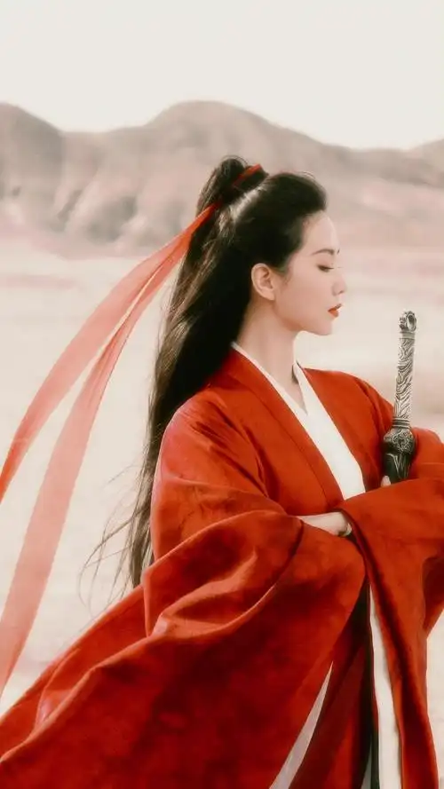一袭红衣执剑,好期待刘诗诗的侠女任如意啊!__财经头条