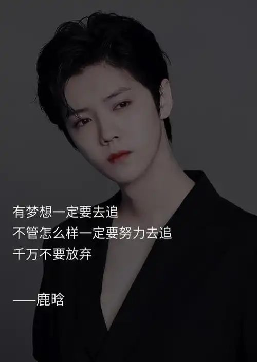 鹿晗励志短句 鹿晗语录简短励志(图26)