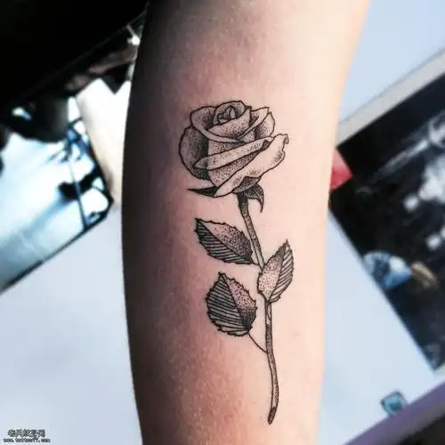 小臂玫瑰纹身图案tag标签:个性玫瑰花大臂心脏纹身图案tag标签:个性