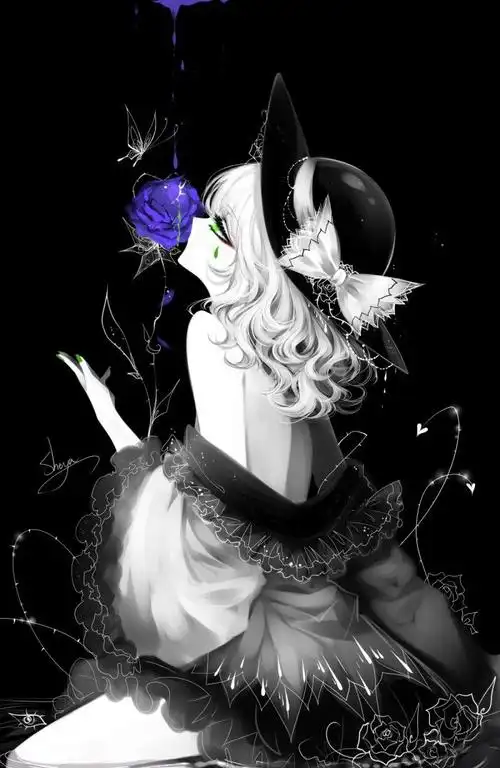 色彩极其绚丽的人物插画病娇女孩唯美魔幻系风格非常nice