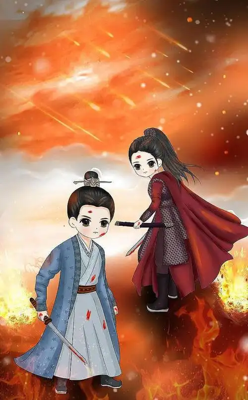 当锦衣之下中的任嘉伦谭松韵变成小漫画真的好卡哇伊笑了