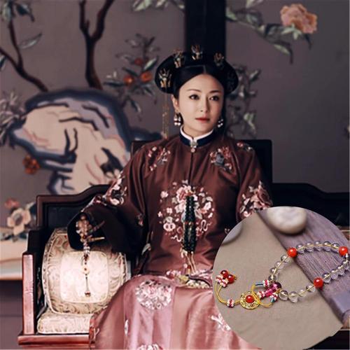 延喜攻略同款手链白水晶故宫清十八子富察皇后手串女秦岚压襟首饰