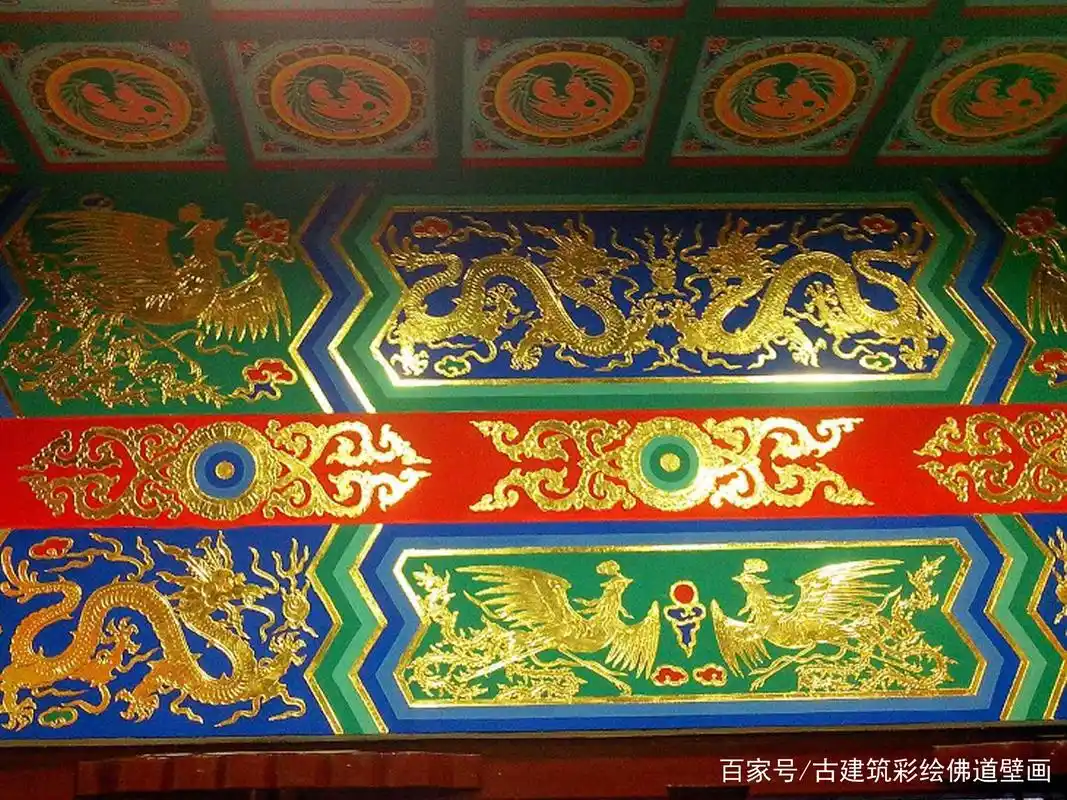 古建筑彩绘亭台楼阁彩绘