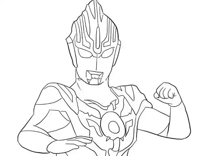 帅气的欧布奥特曼_简笔画 - 搜图案网