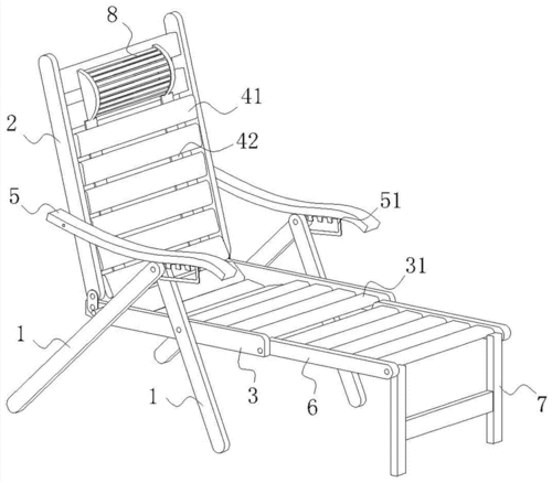 一种折叠式躺椅制造技术