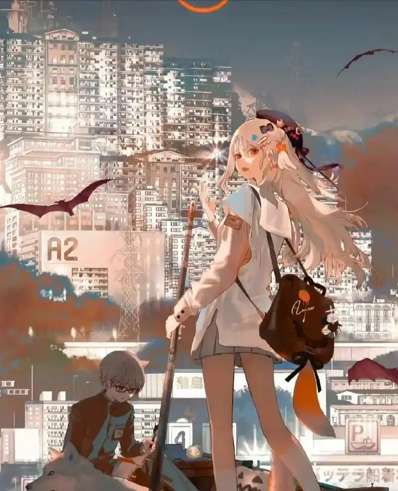 二次元少女动漫人物场景插画分享