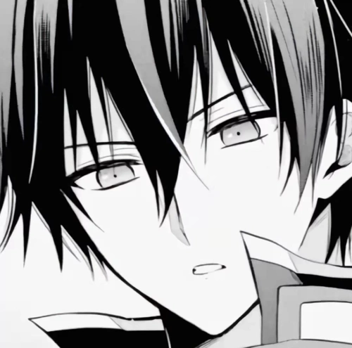 冷酷 黑白动漫男生头像