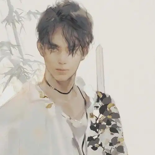 自截手绘男生头像(有两张爱豆的手绘图,但我不认.