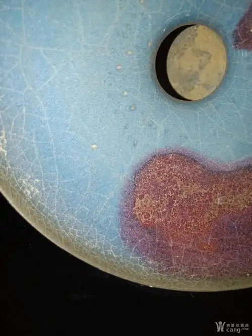 钧窑天蓝釉紫斑天球盘