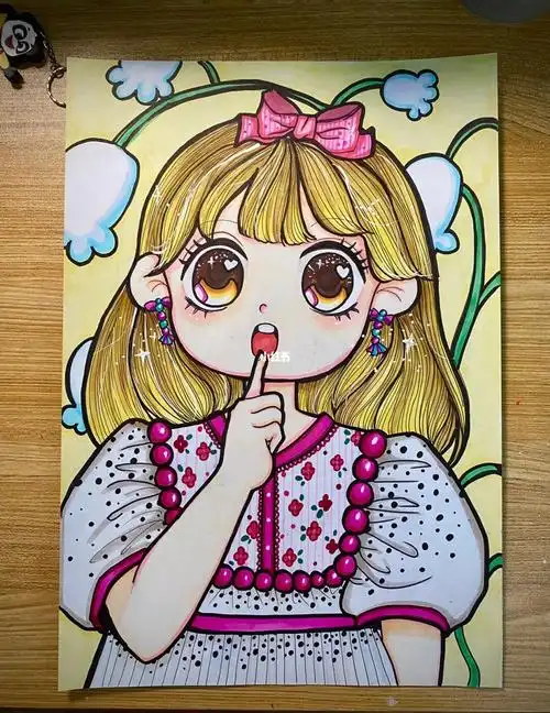 q版动漫甜心女孩少儿美术