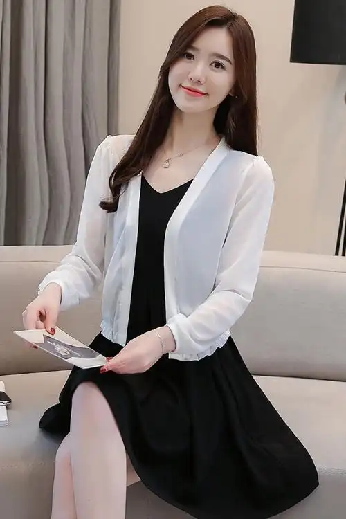 小披肩外套女夏季新款小坎肩百搭雪纺防晒衣超薄短款外搭开衫